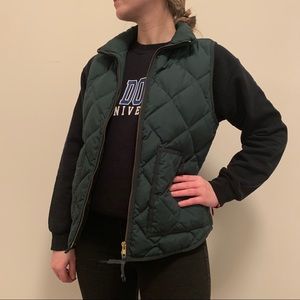 J. Crew | Quilted Puffer Vest Down Emerald Size Small